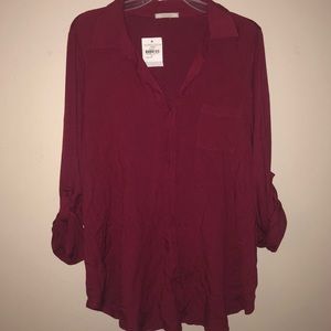 NWT Pleione Plum Top- Size LG